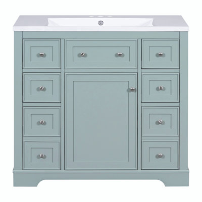 Meuble-lavabo simple 36 po avec plateau en céramique Flaner