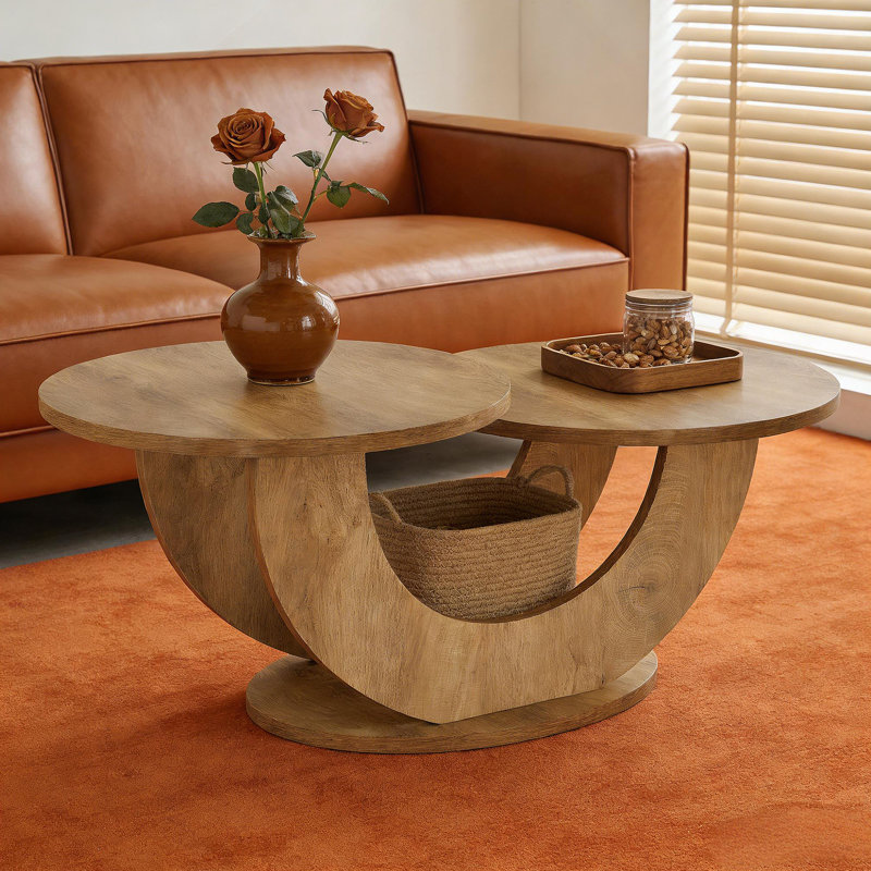 Table d'appoint centrale, table basse, table basse à 2 niveaux