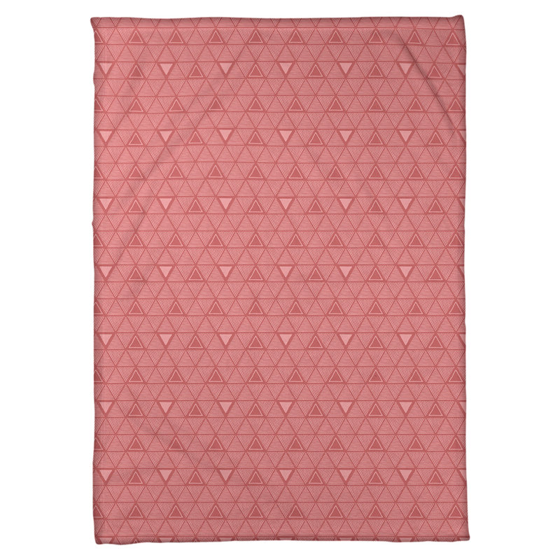 Couverture polairee triangles à la main, l 60 po x L 80 po, Rouge