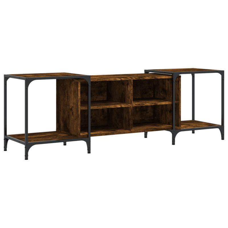 Meuble télé avec rangement vidaXL, Gris Sonoma