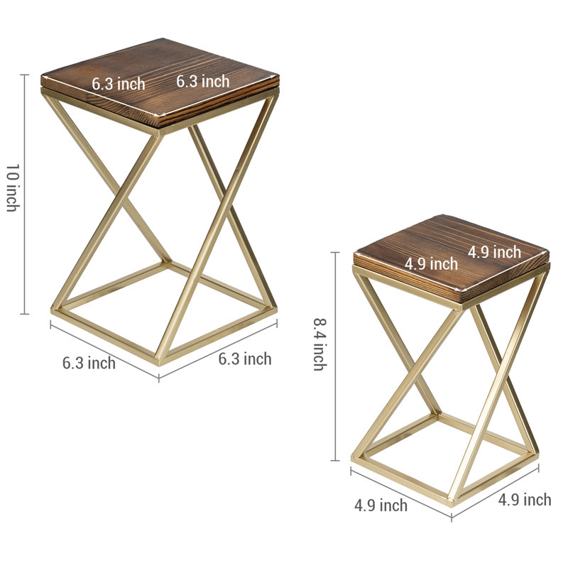2 Piece Pedestal Riser Stands Set