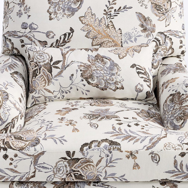 Chaise d'appoint rembourrée avec garniture cloutée avec coussin décoratif et pieds en bois massif (ensemble de 2)