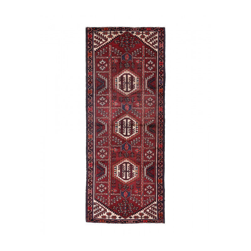 One-of-a-Kind 3'9"x9'9" Area Rug in Rust/Red/Beige