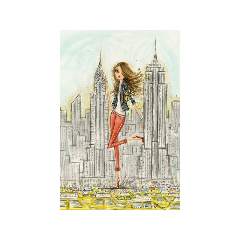 New York by Bella Pilar - Painting on Canvas, Wrapped Canvas, 101.6 cm H x 66.04 cm W x 1.91 cm D