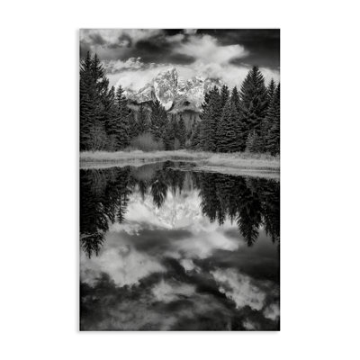 Black & White Forest Reflection Canvas Wall Art by Rick Berk