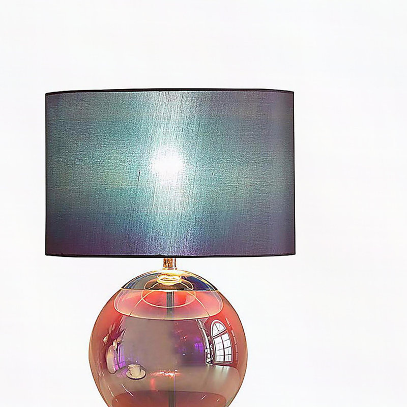 18.75-Inch Artie Orb Iridescent Chrome Table Lamp