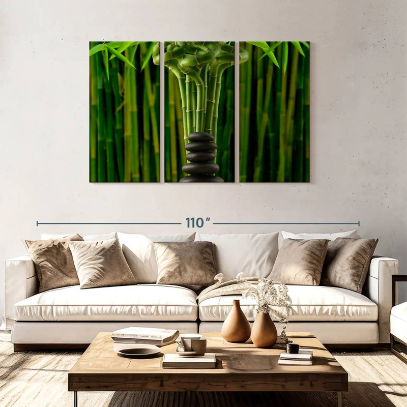 Harnek Zen Spiral Bamboo, 48" H x 74" W