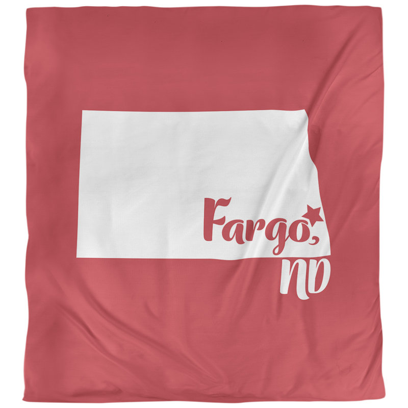 Housse de couette fargo north dakota, Housse de couette pour grand lit, Rouge, Microfibre
