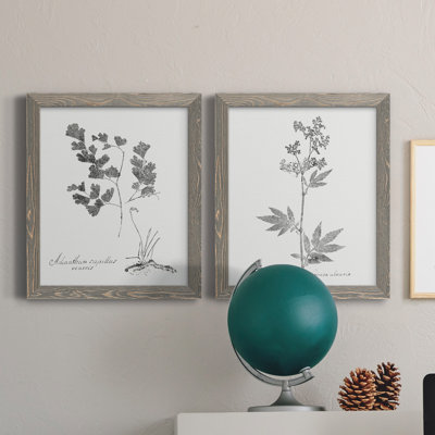 «Botanical Imprint I», ensemble de 2 peintures sur toile encadrées