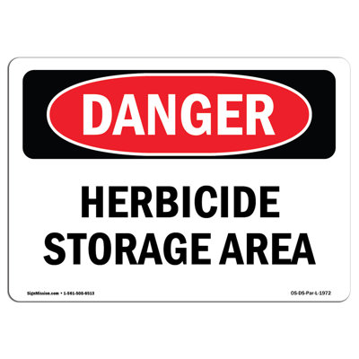 Enseigne en aluminium 12 x 18 Herbicide