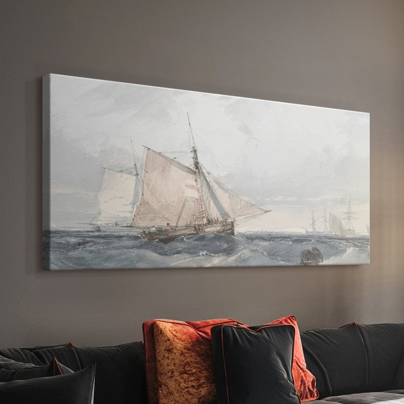 Nautical Series-CCCXXXIV- Gallery Wrapped Canvas -Ready to Hang, 16'' H x 32'' W
