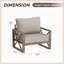 Chaise de patio en aluminium avec coussins (ensemble de 2)-237314401