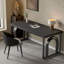 Bureau en pierre noire avec tiroirs-248327120