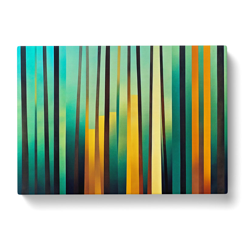 A Vivid Abstract Forest - Wrapped Canvas, 35cm H x 50cm W