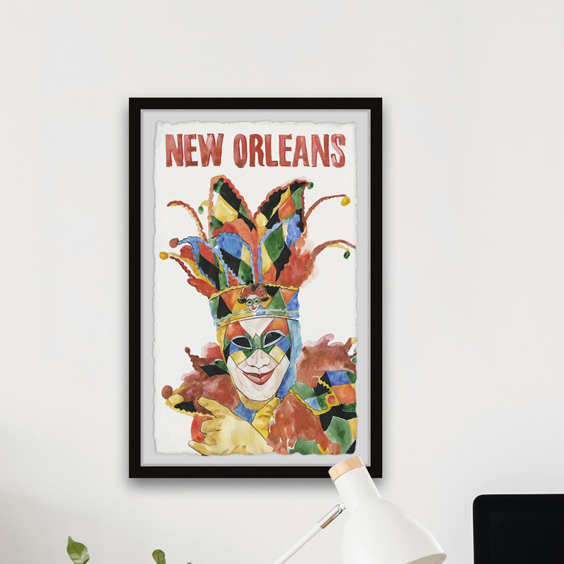 New Orleans Fest par - Peinture avec cadre photo, H 30 po x l 20 po x P 1,5 po