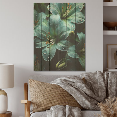 Fleurs d'hibiscus méticuleusement détaillées - Art sur bois d'hibiscus sur bois de pin naturel