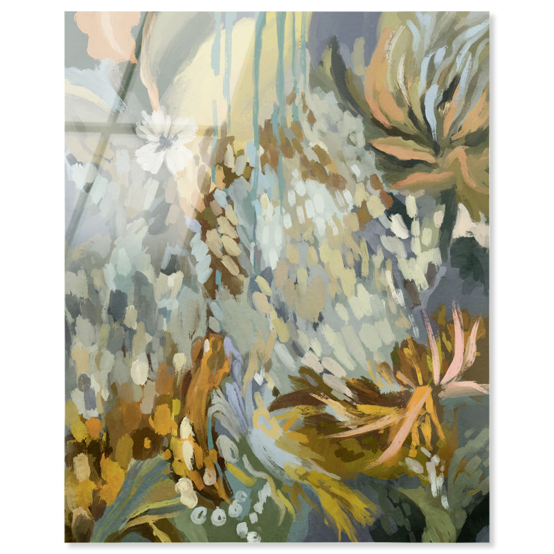 Seabed Moss High-Gloss Frameless Acrylic Glass Wall Art Abstract Print by Oliver Gal, Ready to Hang, 16 x 20, 45"H x 36"W