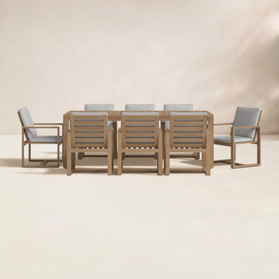 Joly 87" Acacia Patio Dining Set