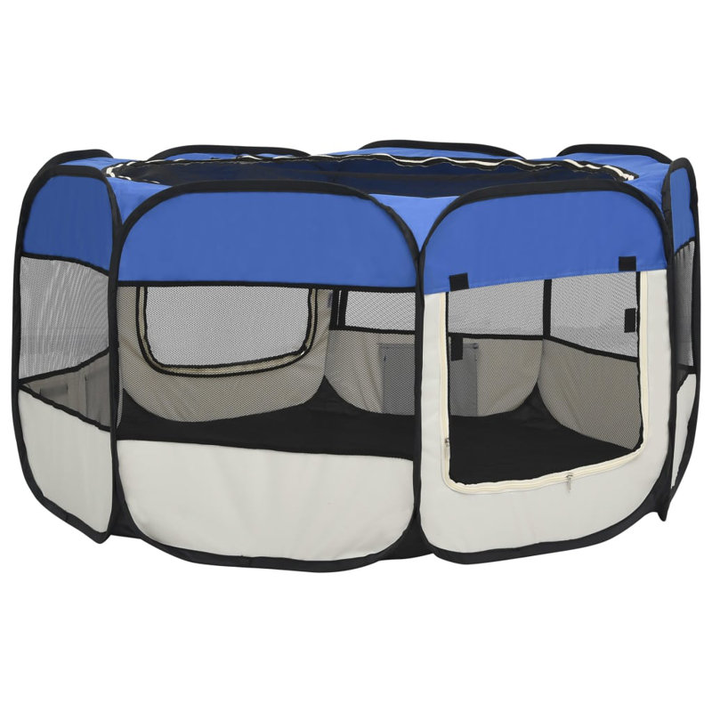 Lionel Panel Metal Exercise Pen With Door, 61cm H x 125cm W x 125cm D, Blue