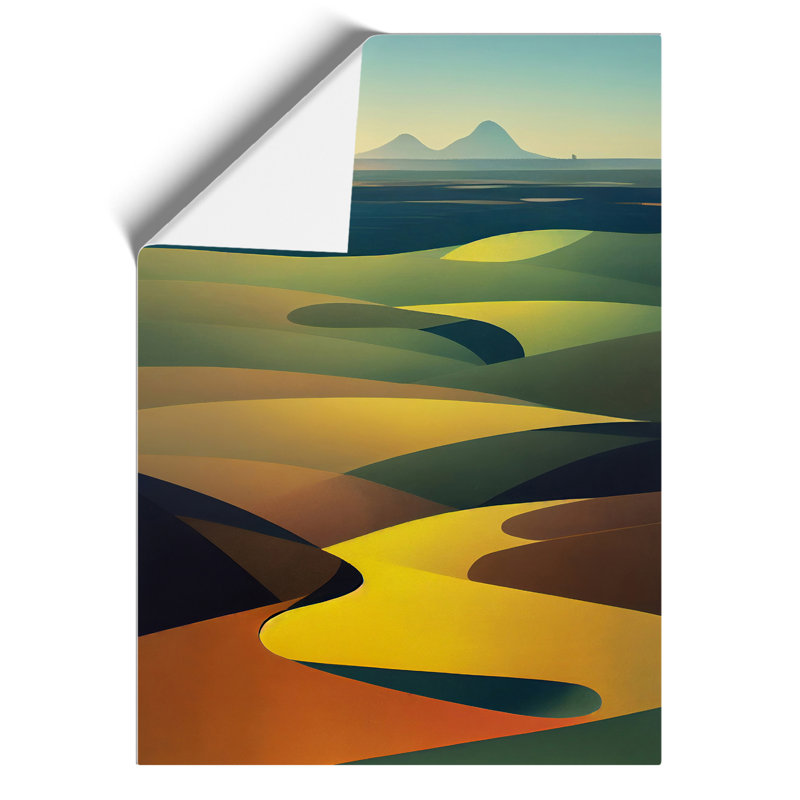 XV1022-363X Abstract Mountain Landscapes No.6 - Print, Paper, 42cm H x 29.7cm W, White