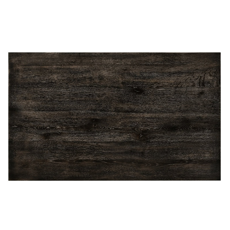 6 Rectangular Weathered Grey Dining Table With Solid And Stable Construction Spacious Leg Support