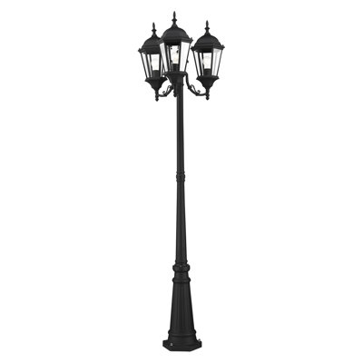 Lampadaire câblé 3 lumières H 86 "noir Rencho