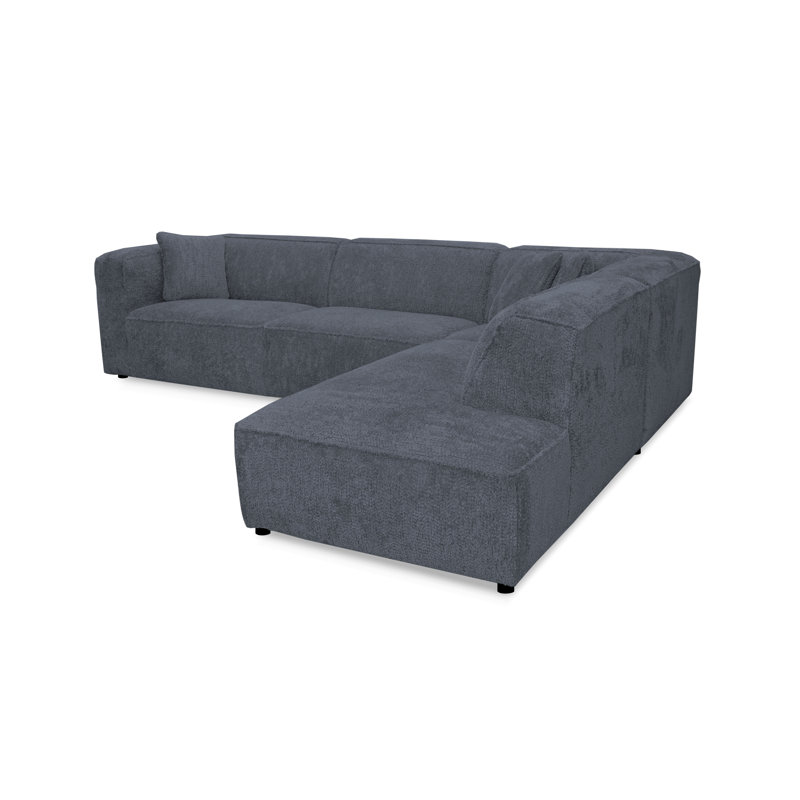 5 Seater Corner Sofa, Blue