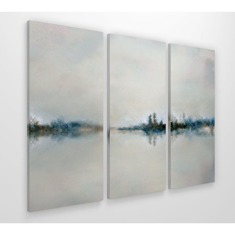 " Calm Morning " 3 - Pieces, 32" H x 48" W x 1.5" D