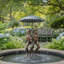Bronze Two Frogs holding Umbrella Fountain Sculpture