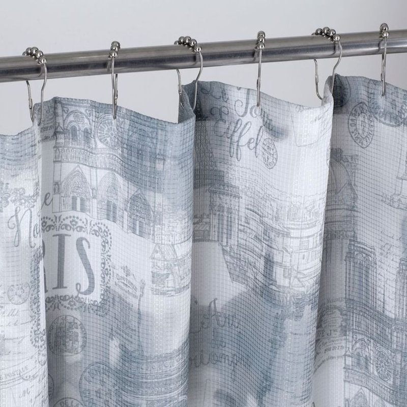 Ensemble de rideau de douche et crochets 13 pièces Paisley