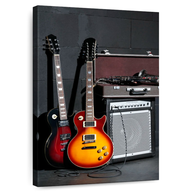 Abarca Musical Instruments And Amplifier, 45" H x 30" W