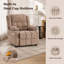 Fauteuil inclinable électrique avec deux porte-gobelets, poche de rangement latérale, revêtement en chenille douce, fauteuil de cinéma électrique réglable pour salon et chambre, brun-1991234206