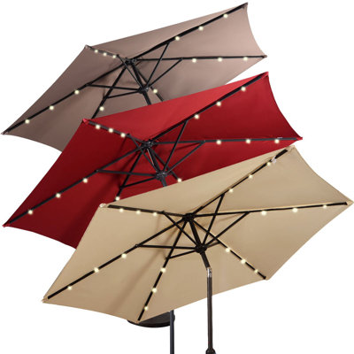 Willoughby 270cm Lighted Tilt Market Parasol