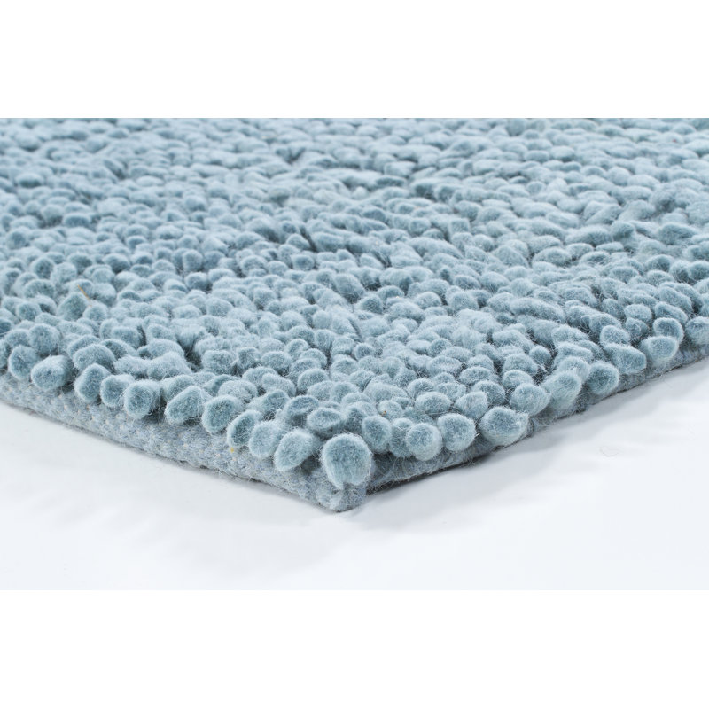 Strata Wool Area Rug in Blue, Rectangle 5' x 7'6"
