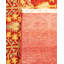 Tapis traditionnel noué à la main noir / rouille / ivoire / orange de conception unique 5 pi 10 po x 9 pi Keller