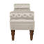 Bedroom Window Seat - Navy Velvet With Wood Construction Upholstered Armchair Fabric In For Use-959615833