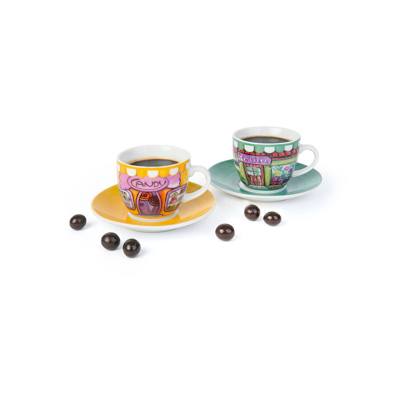 Porcelain Espresso Cup and Saucer