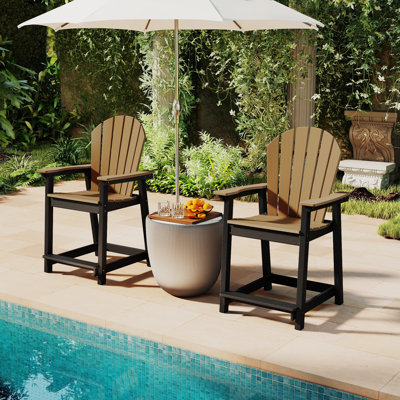 Outdoor HDPE Adirondack Chairs / Patio Bar Stools