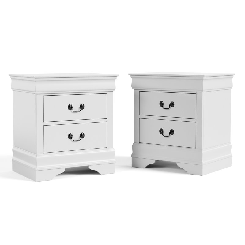 Aberdeen 2-Drawer Nightstands (Set of 2), White