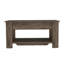 Table de rangement Polgon, tablette de table extensible, tablette inférieure, finition brun foncé