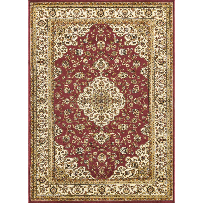 Tapis à motif traditionnel - teintes tendance, charme sans effort pour n'importe quelle pièce, Rouge