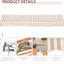 Auvent de balcon 13 pi x 8 pi - Protégé, eau, manivelle manuelle, cadre en aluminium pour terrasse, cour, auvent rétractable de parasol de patio beige à rayures, avec et tissu d'eau, cour