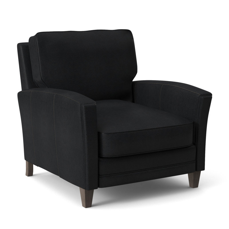 Zion Armchair, Stone, Outsider Raven Genuine Leather