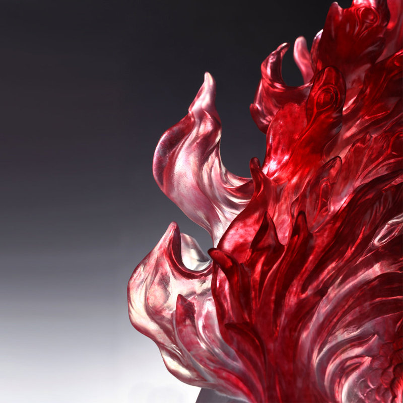 Directional Clarity Vermillion Bird Figurine
