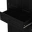 Armoire de rangement noire pour salle de bain, salon ou bureau, tablette ajustable, tiroir et basculement, armoire de salle de bain avec tablette, finition peinte