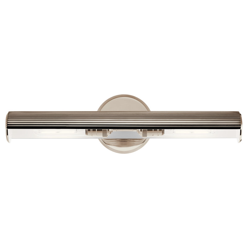Applique murale à intensité variable, H 5 po x l 18 po x P 7,75 po, Nickel poli