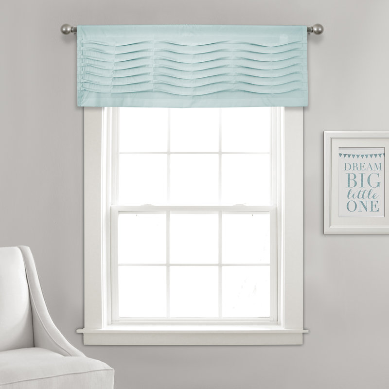 Tailored Window Valance, Blue