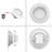4" Round 10W LED Recessed Eyeball Dimmable Downlight, 120V, 740LM, CRI 90+-44489044