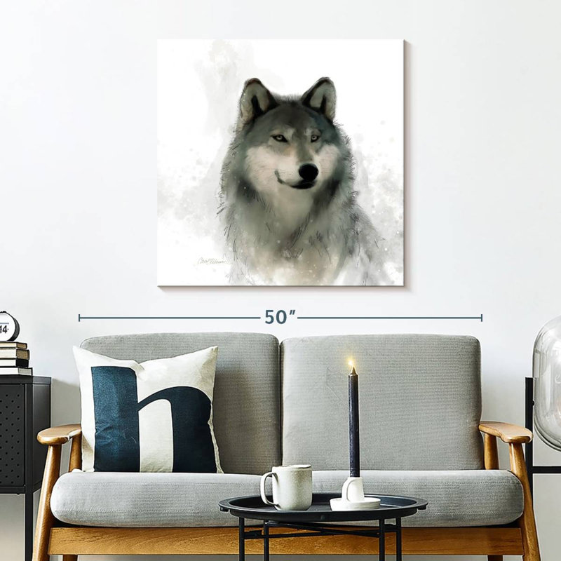 Crowle Rainsoft Wolf, 30" H x 30" W