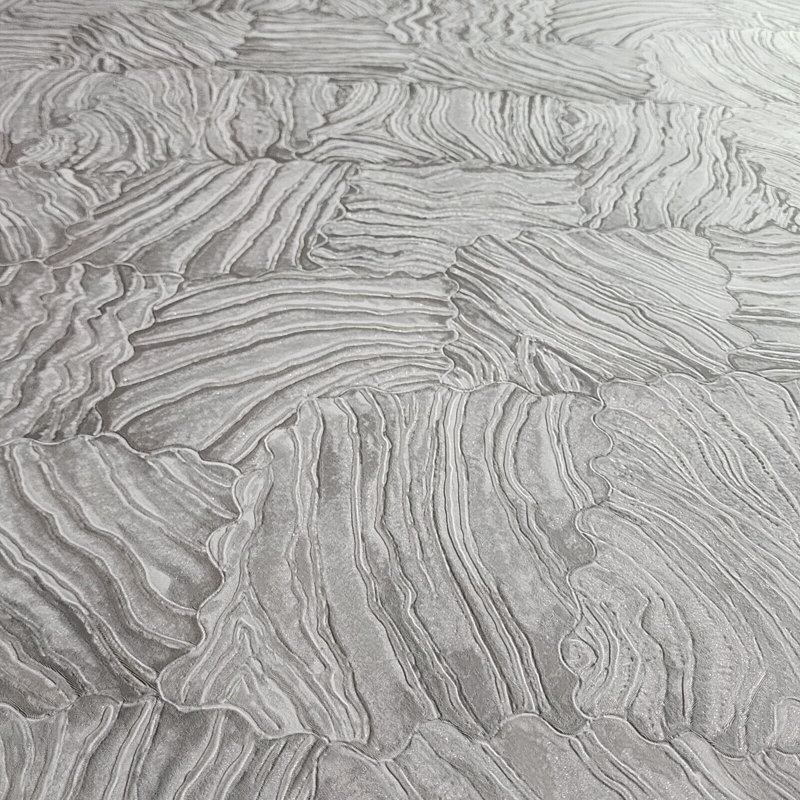 Papier peint imitation plâtre Evisa Taupe